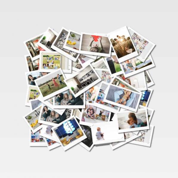 Polaroid képek rendezetlenül